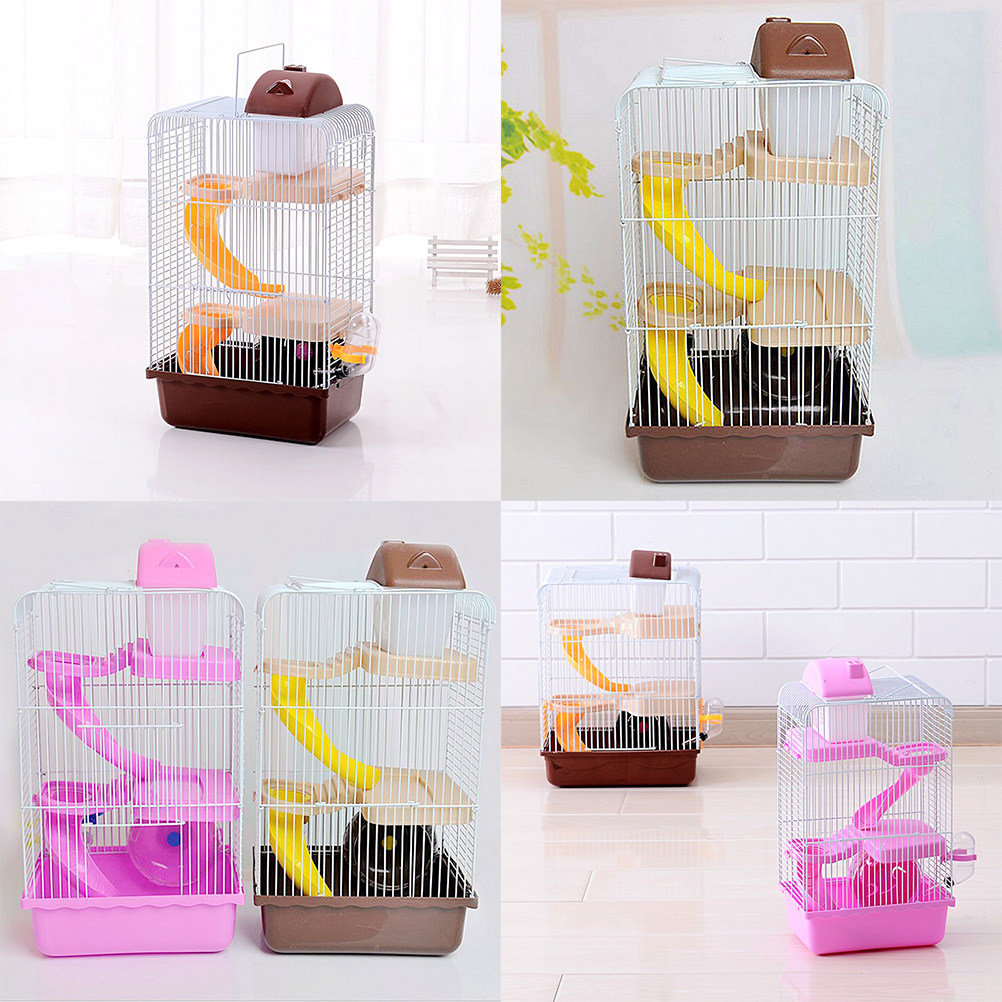 Luxury 3-Tier Slide Design Ham - Hamster Cage Wheel 评论和价格