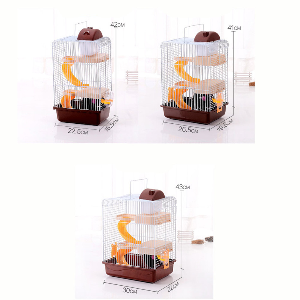 Luxury 3-Tier Slide Design Ham - Hamster Cage Wheel 评论和价格